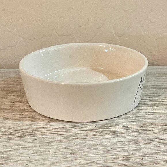 New Rae Dunn Meow Dish Pets Cats Artisan Collection Food Water - Picture 4 of 6